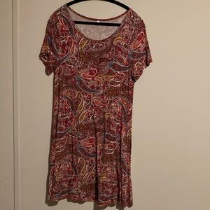Vibrant Paisley Mini Dress